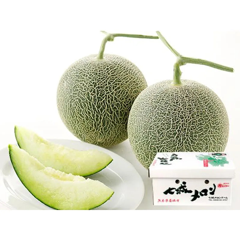【秀品】肥後グリーン🍈2玉|糖度14度以上!シャキッとみずみずしいジューシーな大玉メロン